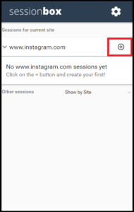 add new session using sessionbox in chrome