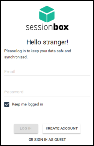 create sessionbox account in chrome