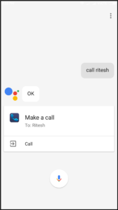 make phone call using google assistant