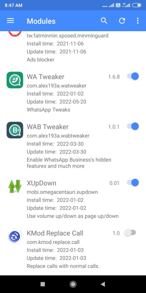 activate wa tweaker xposed module