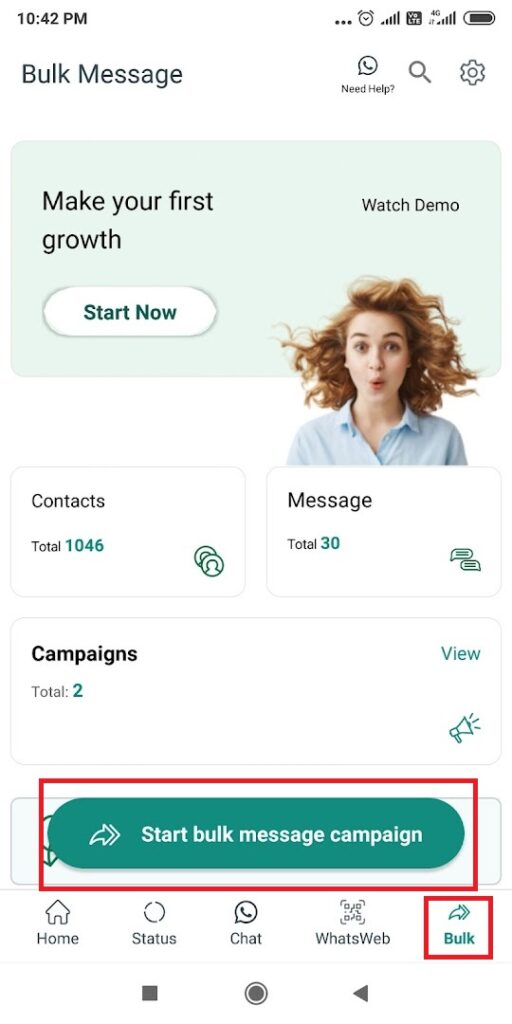 send new bulk message